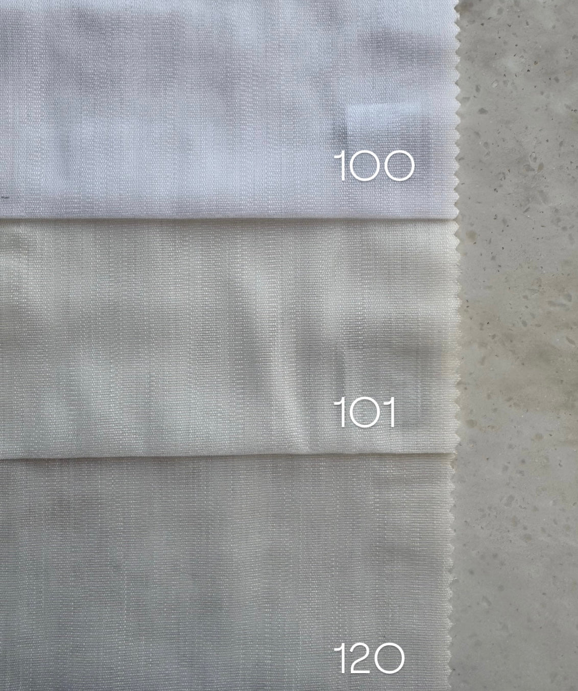 Day curtain KELMI, height 360 cm.