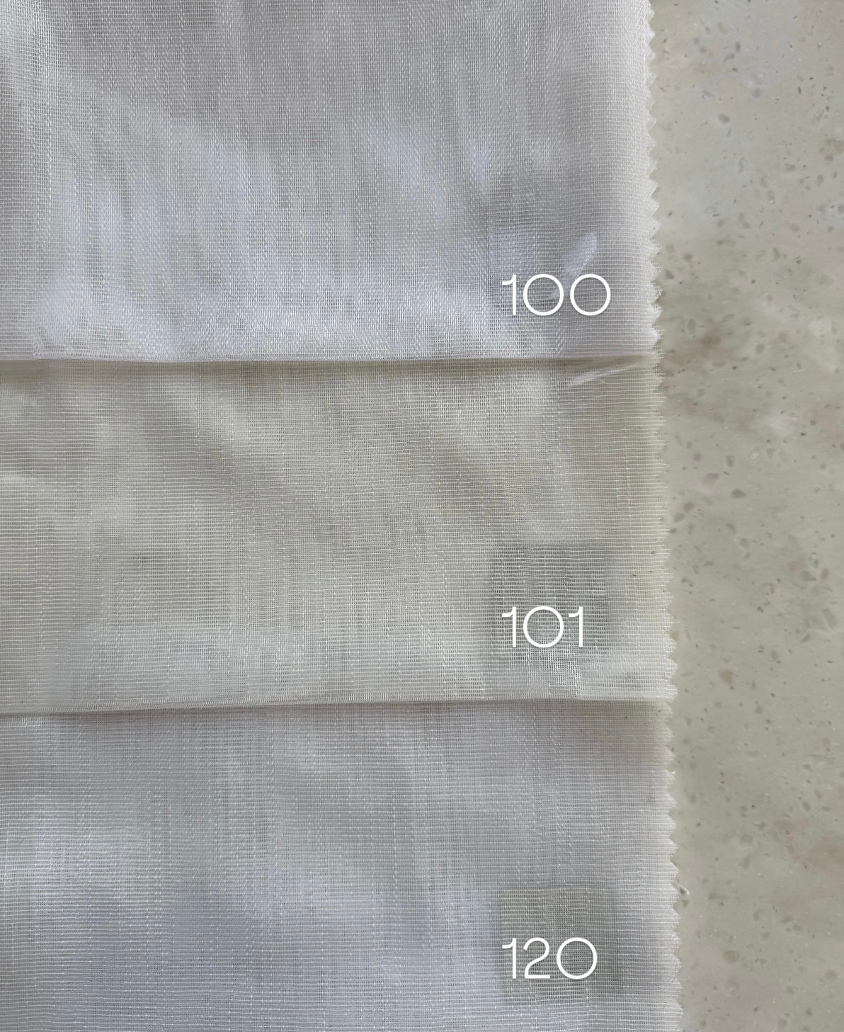 Day curtain CANNES, height 360cm.