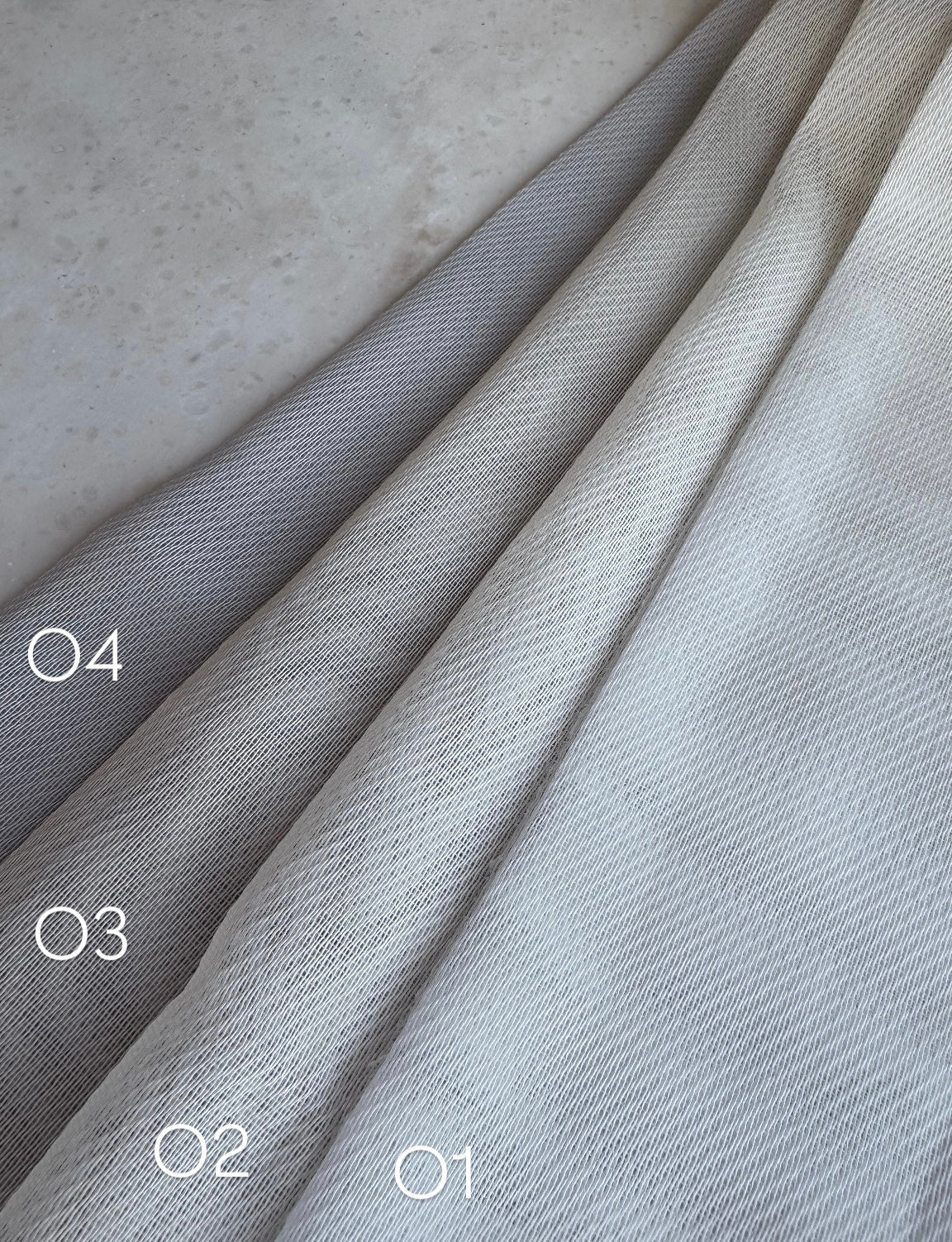 Day curtain AMARA, height 310 cm.